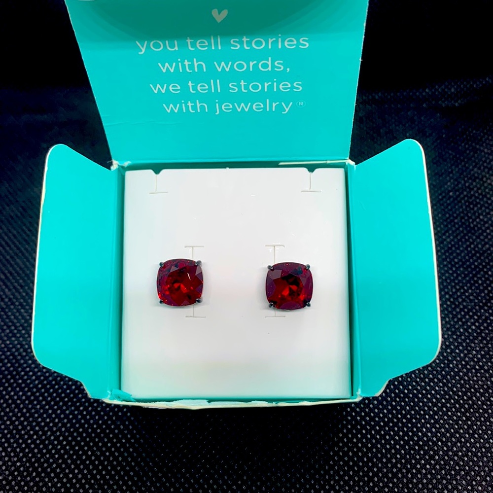 Red Clara Earrings by Origami Owl